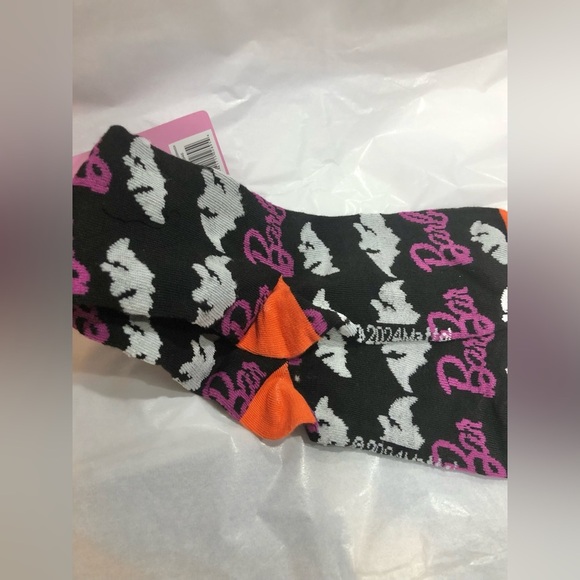 Barbie bat printed black halloween socks size 9-11‎ new - Picture 3 of 6